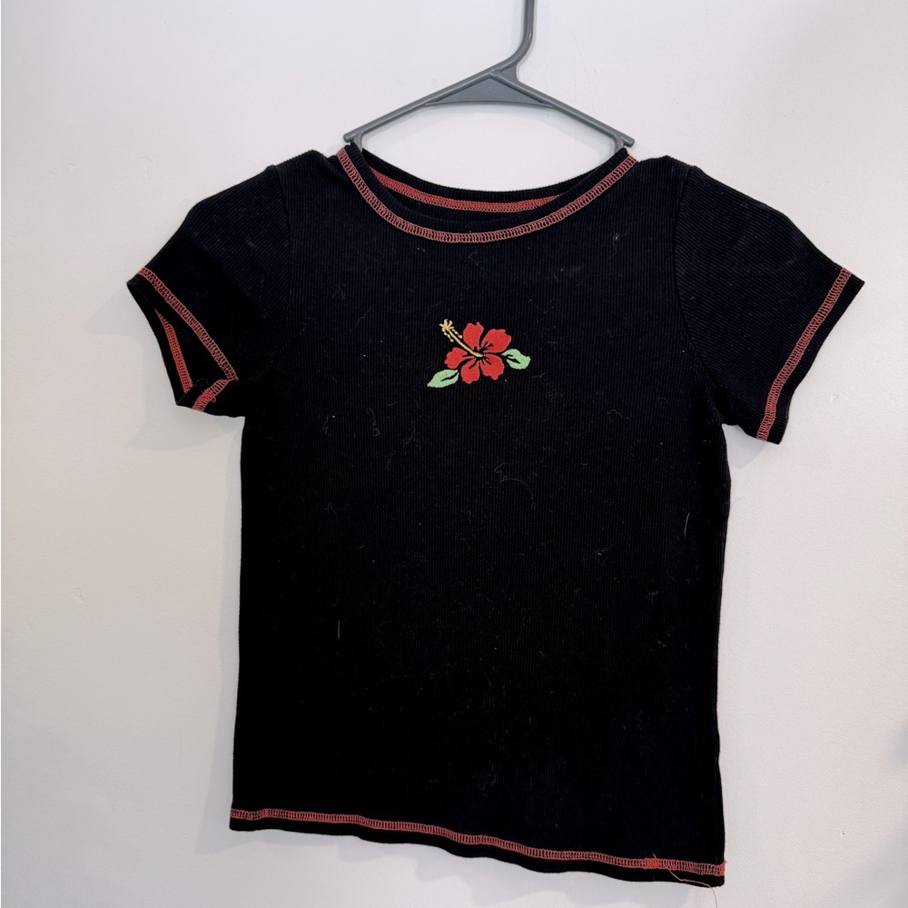 Black Cropped Tshirt